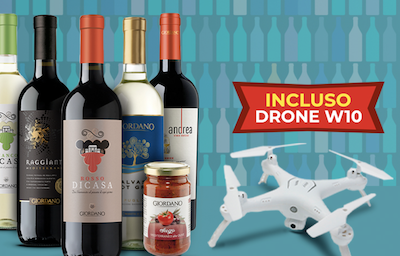 Giordano vini: La bontà ti fa volare (10 vini + 4 specialità + DRONE)